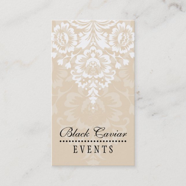 BUSINESS CARD elegant stylish damask (Front)