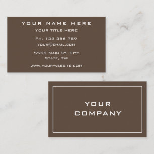 Business Card Example with Custom Colour and Fonts