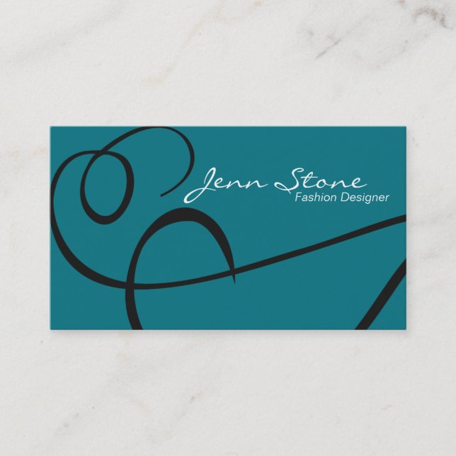 Business Card - Fashion Designer - Fancy Swirl (Front)