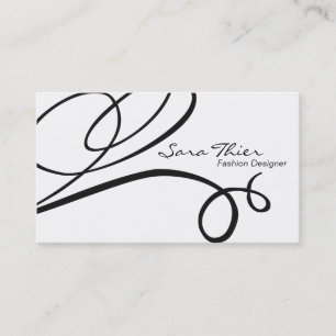 Business Card - Fashion Designer - Fancy Swirl