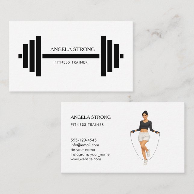 Business card for a fitness trainer or nutritionis (Front/Back)