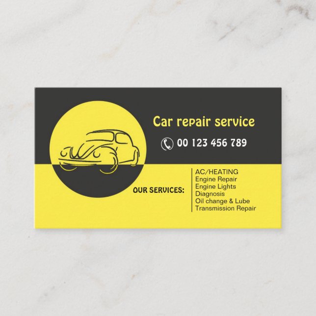 business card for auto meistar (Front)