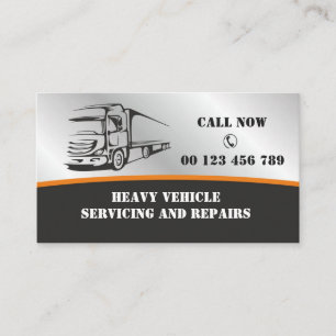 Business card for Auto services for heavy vehicle