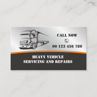 Business card  for Auto services for heavy vehicle