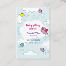 Business card  for babysitter & childcare