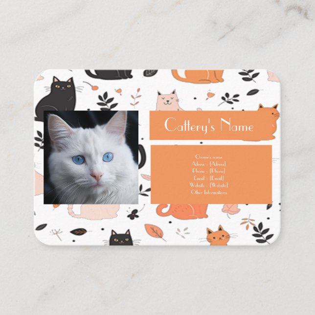 Business Card For Cattery (Front)