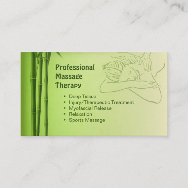 Business card  for Certified Massage Therapist (Front)