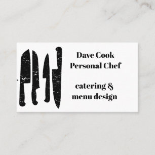 Business card for chef or catering business