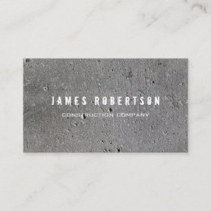 Business card for construction company.