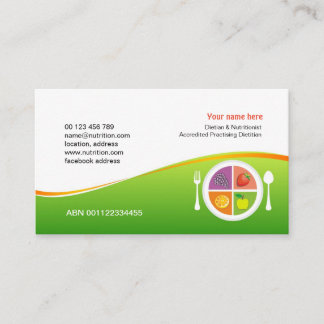 Business card  for Dietician & Nutritionist