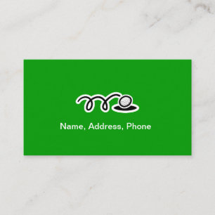 Business card for golf players and trainers