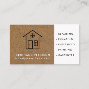Business card for handyman home services