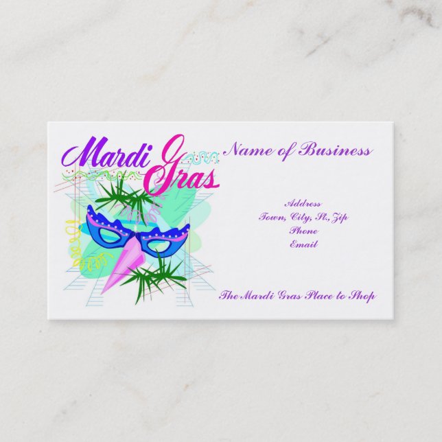Business Card-For Mardi Gras Business Card (Front)