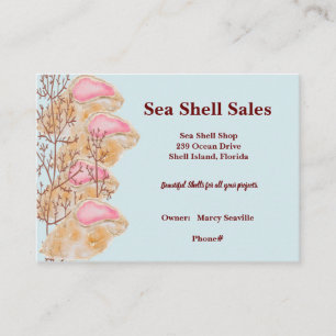 Business Card for Ocean Shell Shop