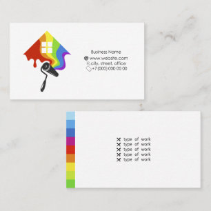 Business card for painter and paint job