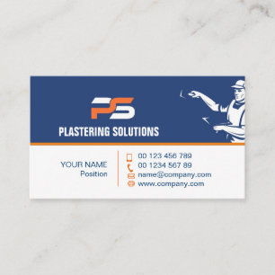 business card for plastering specialist
