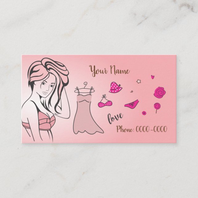 Business card for store of clothes (Front)