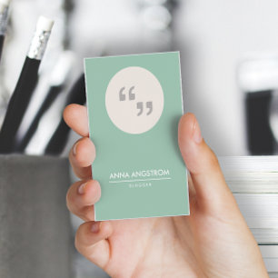 Business card for writer or blogger