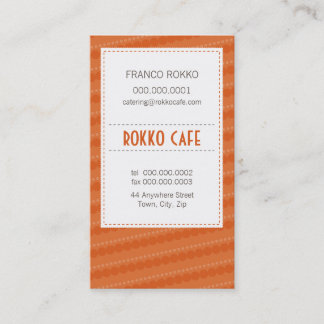 BUSINESS CARD :: funky menu 6