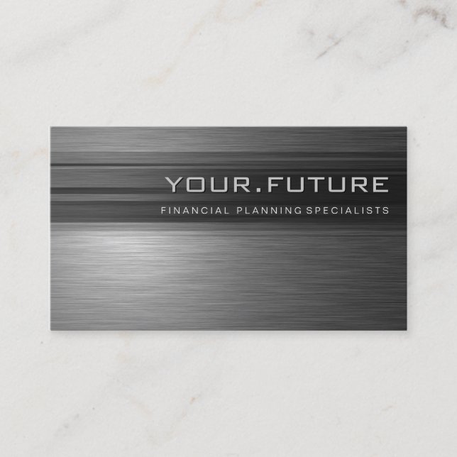 BUSINESS CARD :: futuristic modern metal L12 (Front)