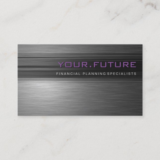 BUSINESS CARD :: futuristic modern metal L5 (Front)
