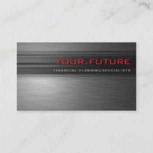 BUSINESS CARD :: futuristic modern metal L9