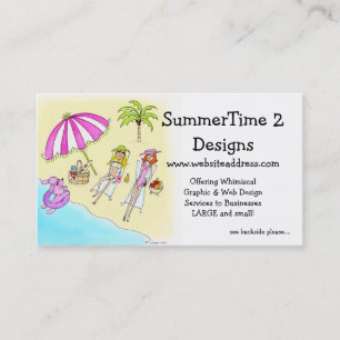 Business Card :: Girls at the Beach