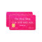 Business Card | Glitter Credit Card Pink