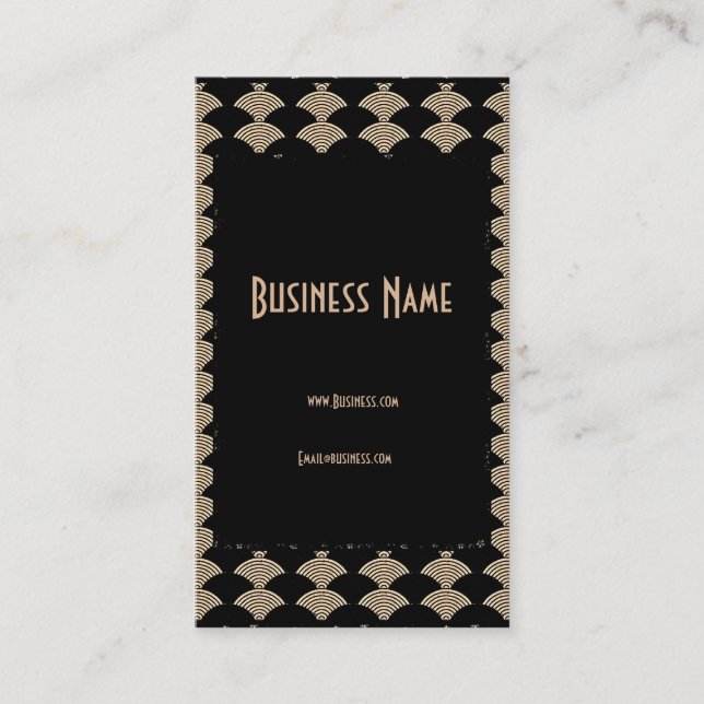 Business Card Gold Black Art Deco (Front)