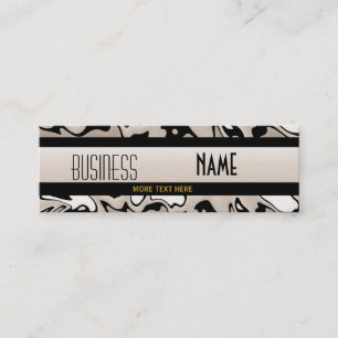 Business Card Gold Black Coffee Cream Swirl