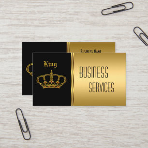 Business Card Gold Black Crown