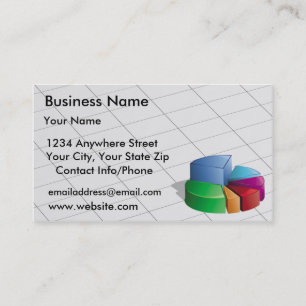 Business Card Green Pie Chart