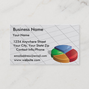 Business Card Green Pie Chart 2