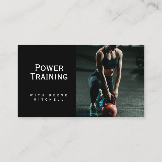 Business Card, Gym Training customizable Business Card (Back)