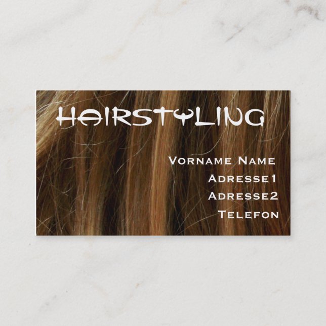 business card hairstylist (Front)