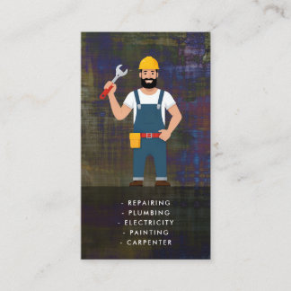 Business card handyman services with background