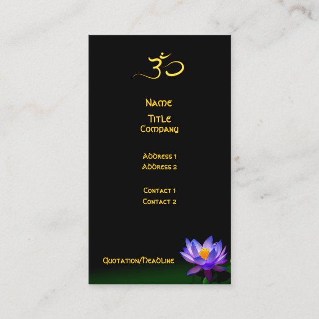 Business card, Holistic Healers Business Card (Front)