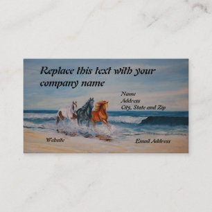 Business Card, Horses in the Surf Card