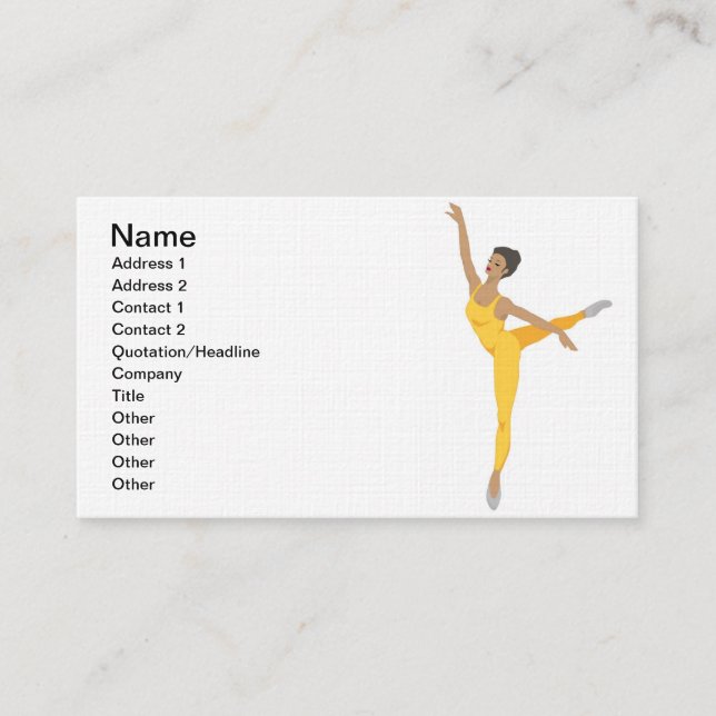 Business Card in Linen Finish (Front)