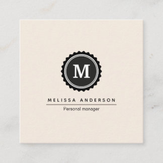 Business card in simple style.