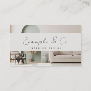 Business Card, Interior Design photo customizable Business Card