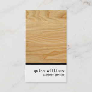 BUSINESS CARD jazzy simple wood grain carpenter