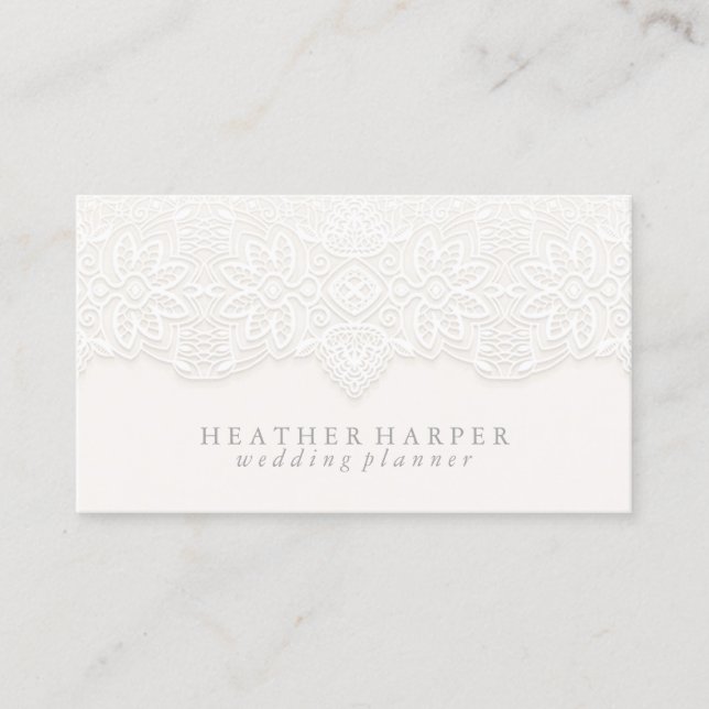 Business Card - Laced White (Front)