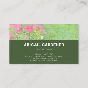 Business Card: Lawn Care & Gardening Service Card