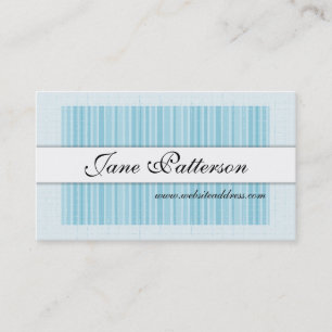 Business Card :: Light Blue Striped Designed