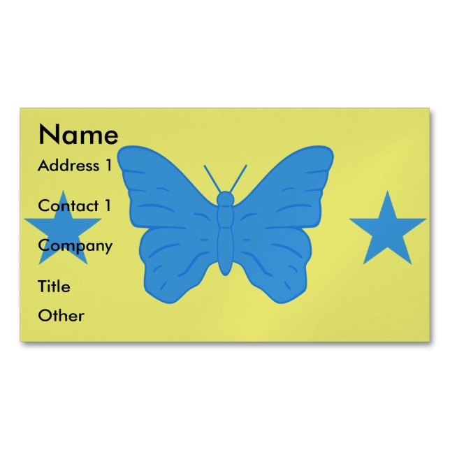 Business Card Magnet with Flag of Bady Bassit (devant)