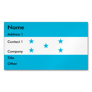 Business Card Magnet with Flag of Honduras