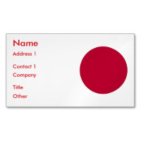 Business Card Magnet with Flag of Japan