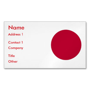 Business Card Magnet with Flag of Japan
