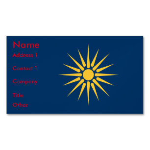 Business Card Magnet with Flag of Macedonia